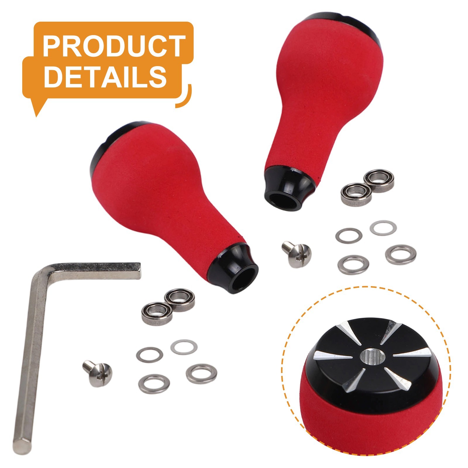 DIY Fishing Accessories EVA Handle Fishing Reel Components Gourd Shaped Grip