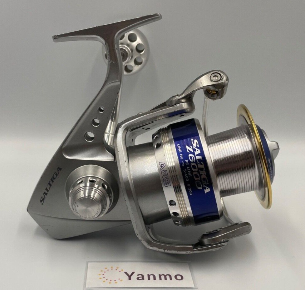 Saltiga Z6000 Daiwa Spinning Fishing Reel Both Handle Gear Ratio 4.3:1 Used