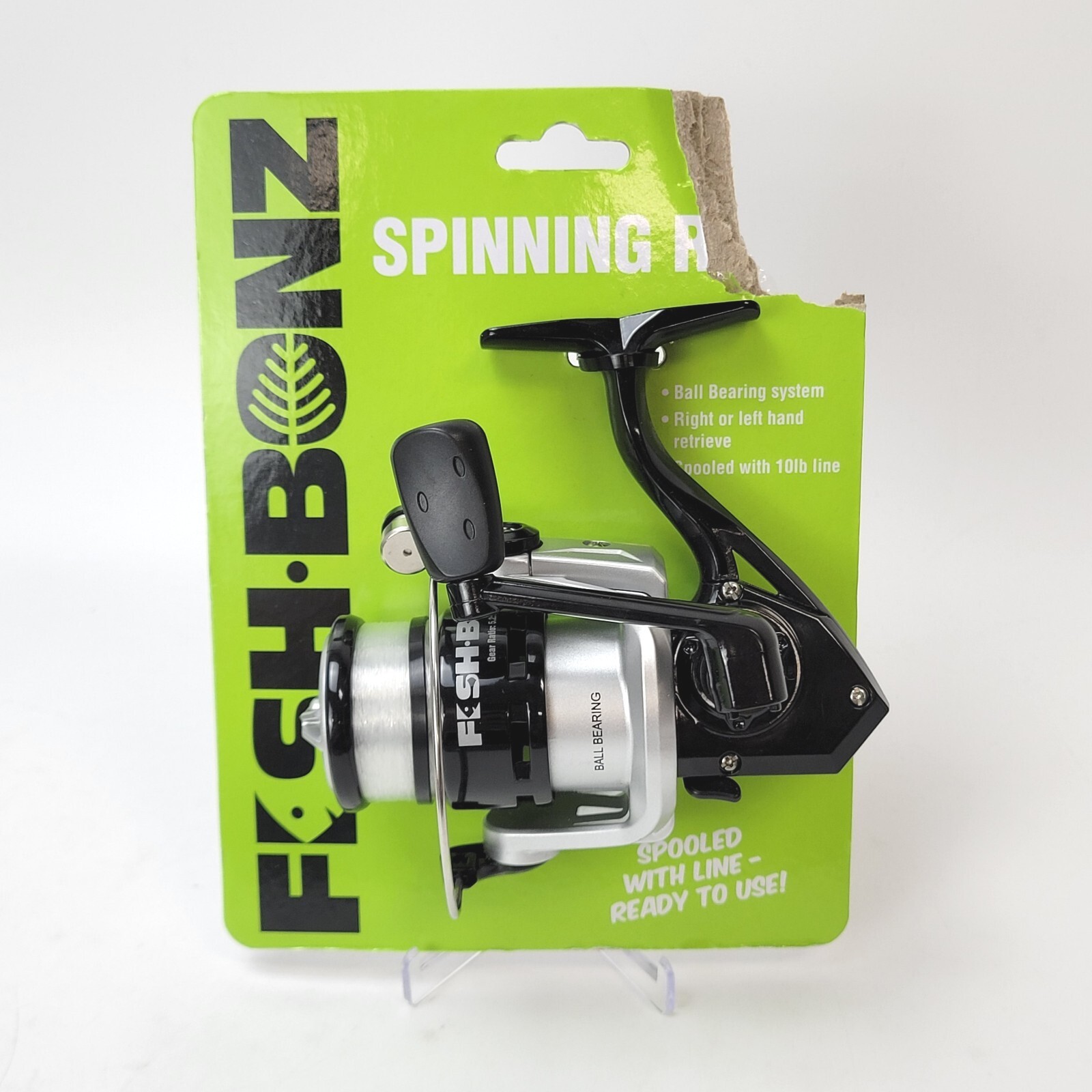 Fish Bonz Spinning Reel -Right/Left Hand Retrieve + Spooled w/10lb Line- #FBSP30
