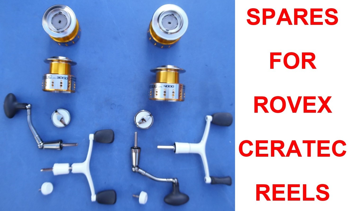 SPARES FOR ROVEX CERATEC CT4FD REELS 2000 3000 4000 6000 SPOOLS HANDLE SPOOL CAP