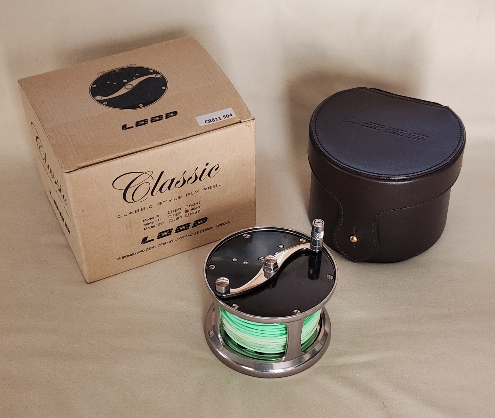Loop Classic 811 Fly Reel RHW Box Case Papers Tool Serial #504 Free Shipping