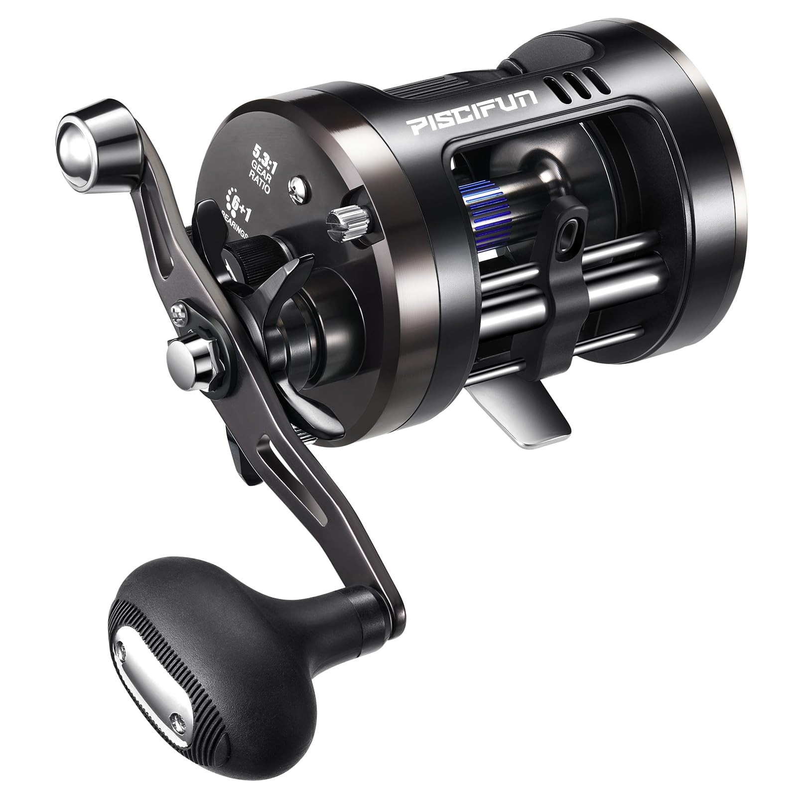 Piscifun Chaos Pro Baitcasting Reel, 25LB Drag, Round Catfish, Right Hand