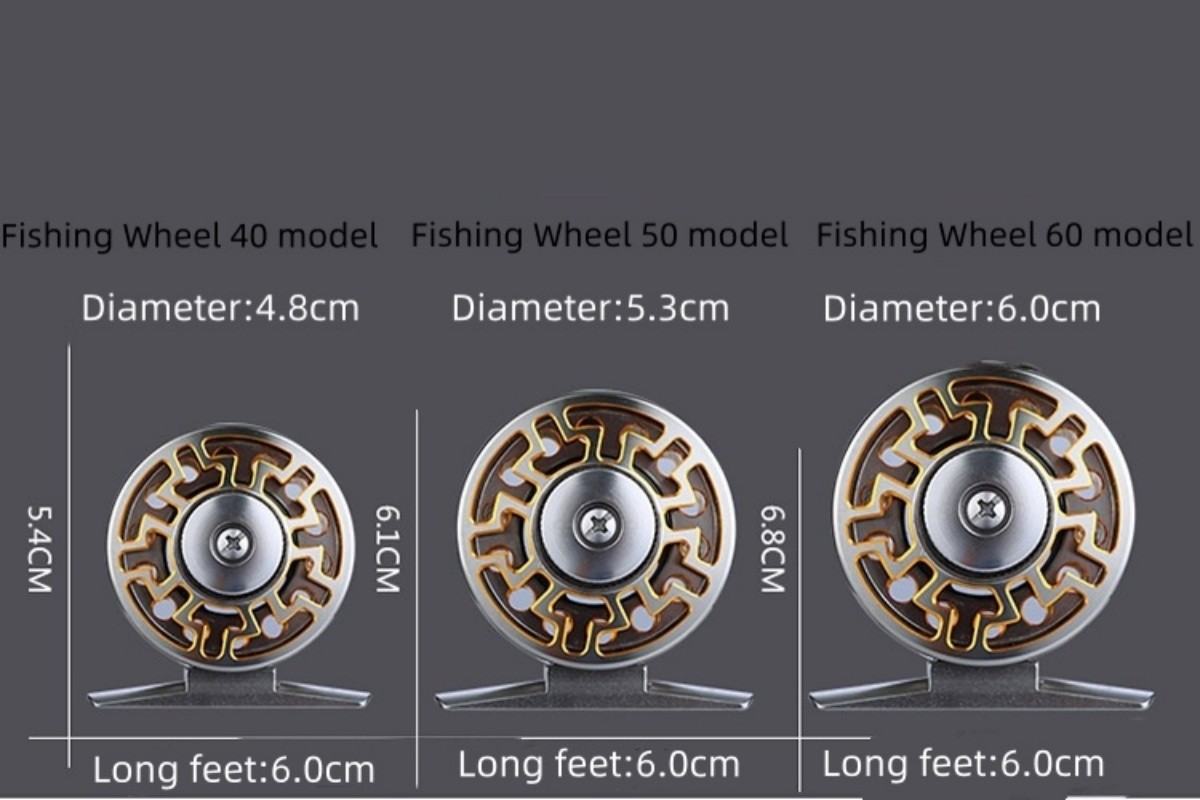 1Pcs Aluminum Alloy Fly Fishing Reel Ice Fishing Raft Fishing with Drag