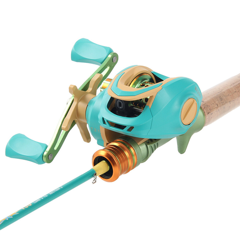 Colorful Baitcast Reel Gear Ratio 7.2:1 Ball Bearings3+1 Drag18 LB Fishing Reels