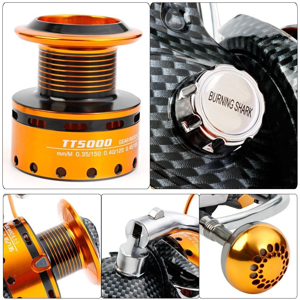 Fishing Reels- 12+1 BB, Light and Smooth Spinning Reels, Powerful Carbon Fibe…