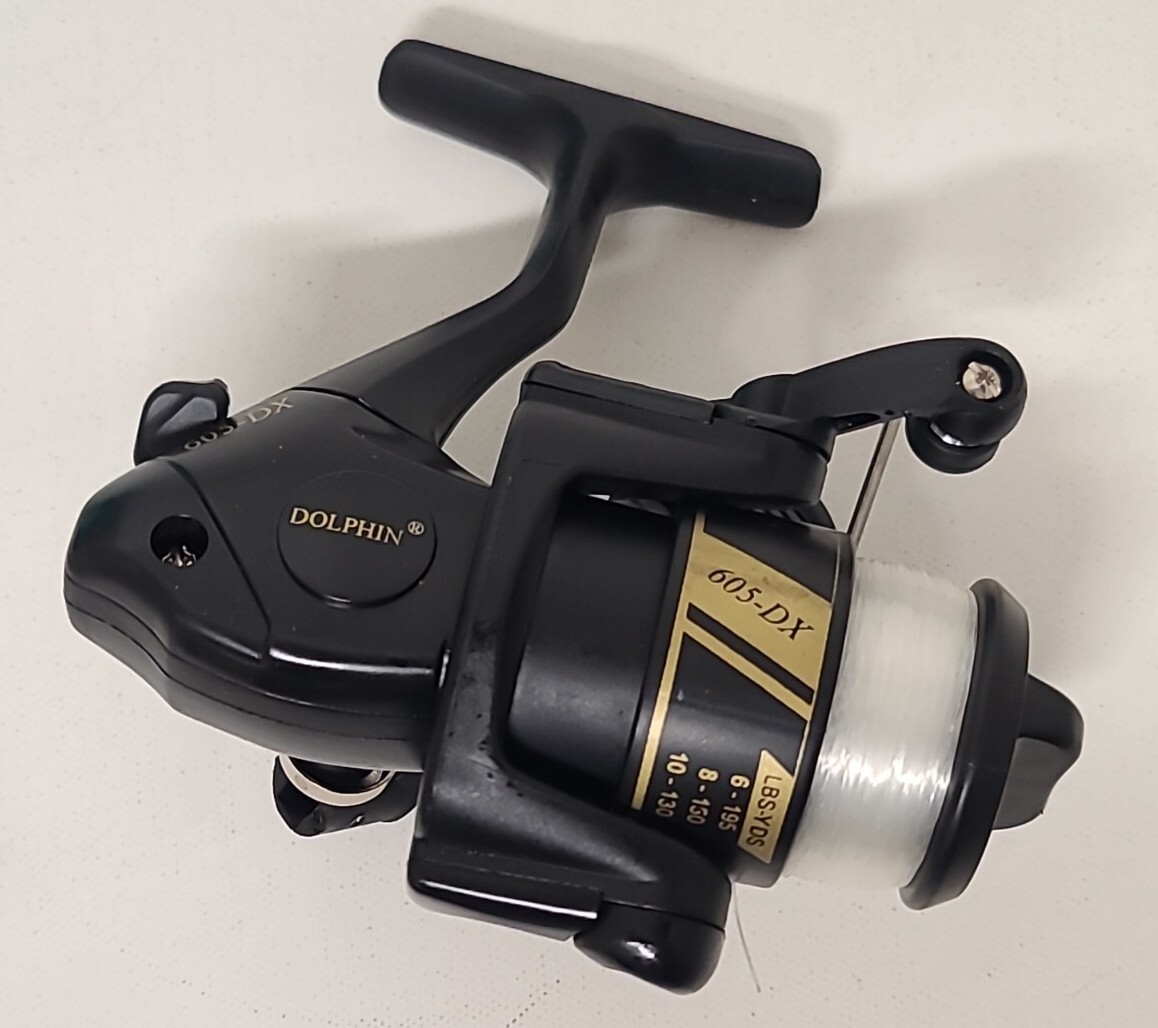 Vintage Dolphin 605-DX Spincast Fishing Reel New Nib Spinning Long Cast Spool