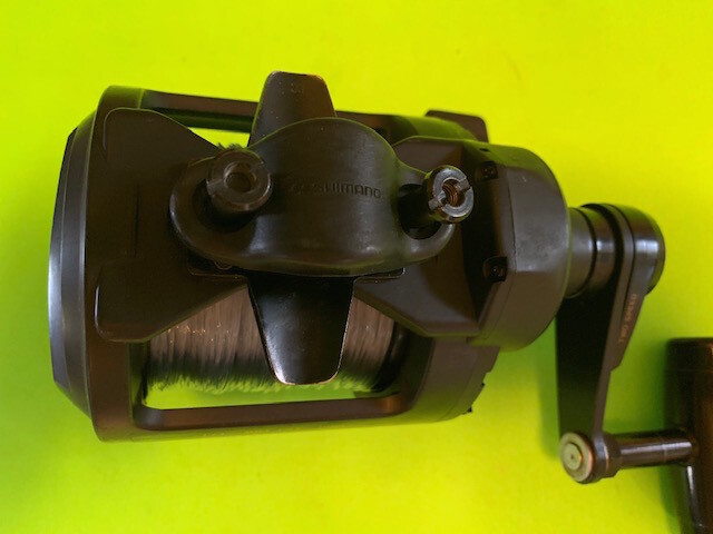SHIMANO TRITON BEASTMASTER 20/50 GRAPHITE 2-SPEED LEVER DRAG FISHING REEL MINTY
