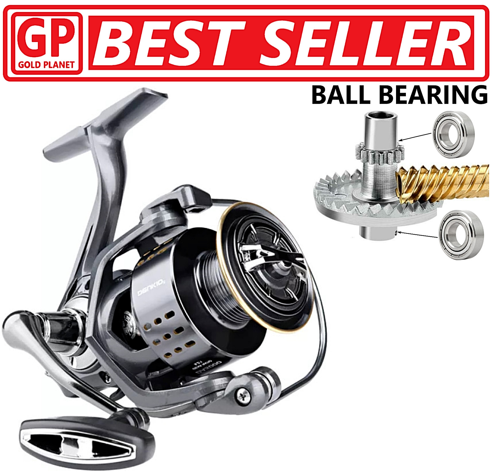 Spinning Fishing Reel 5.2:1 Freshwater Saltwater Right Left Metal Spool Casting