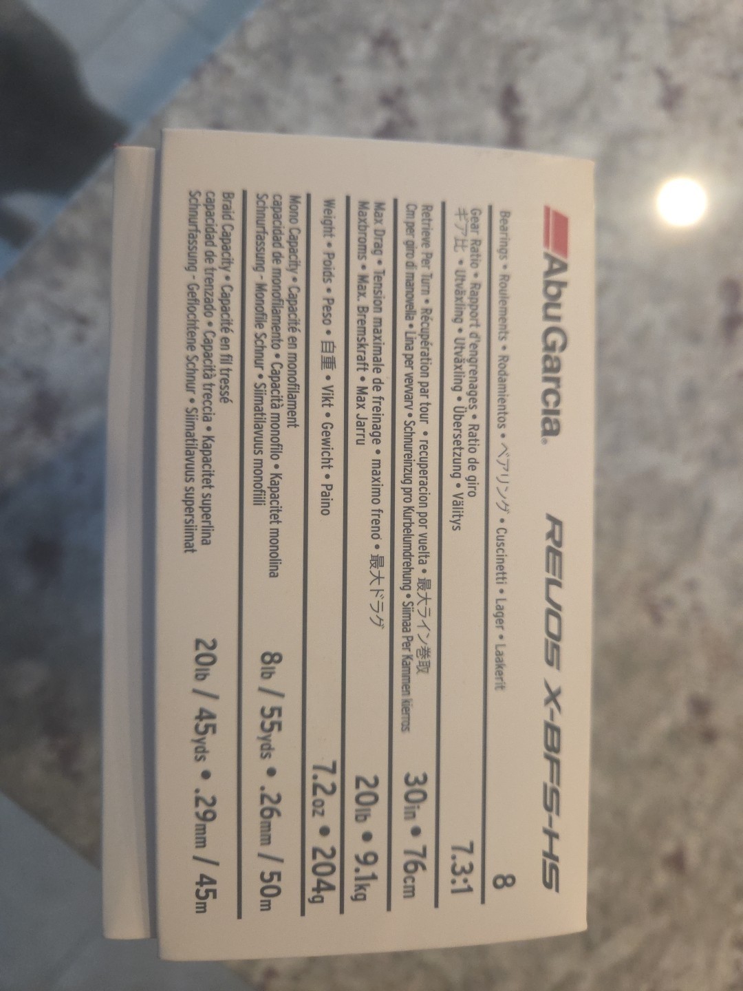 Abu Garcia Revo X-BFS-HS Right Hand Low Proflile Baitcasting Reel