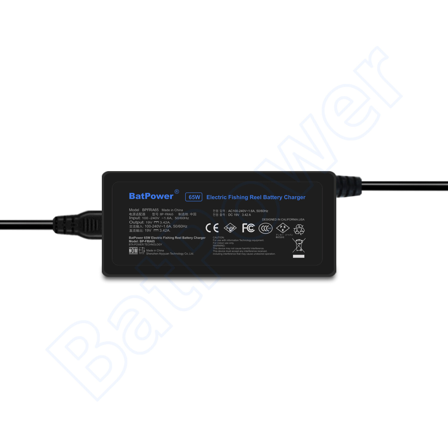 BatPower ProF Electric Reel Battery Charger for Daiwa Shimano Power Assist Reel