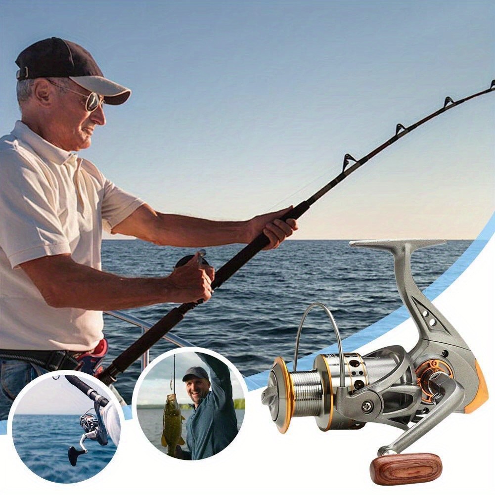 Spinning Fishing Reel 5.2:1 Gear Ratio CNC Metal Spool for Freshwater Saltwater
