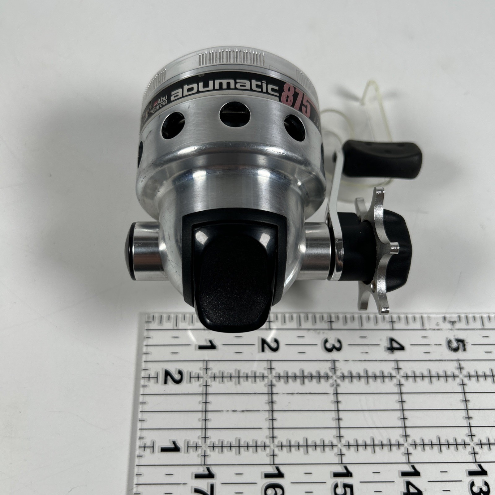 VTG Abu Garcia Abumatic 875 Spincast Reel instant anti-reverse Silver & Black
