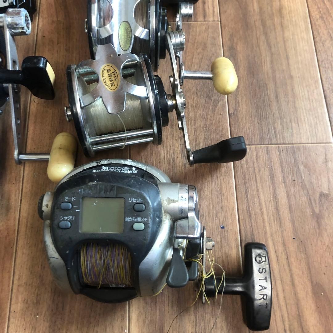 Various conditions, fishing reels, bulk sale, 7-piece set, sold as-is