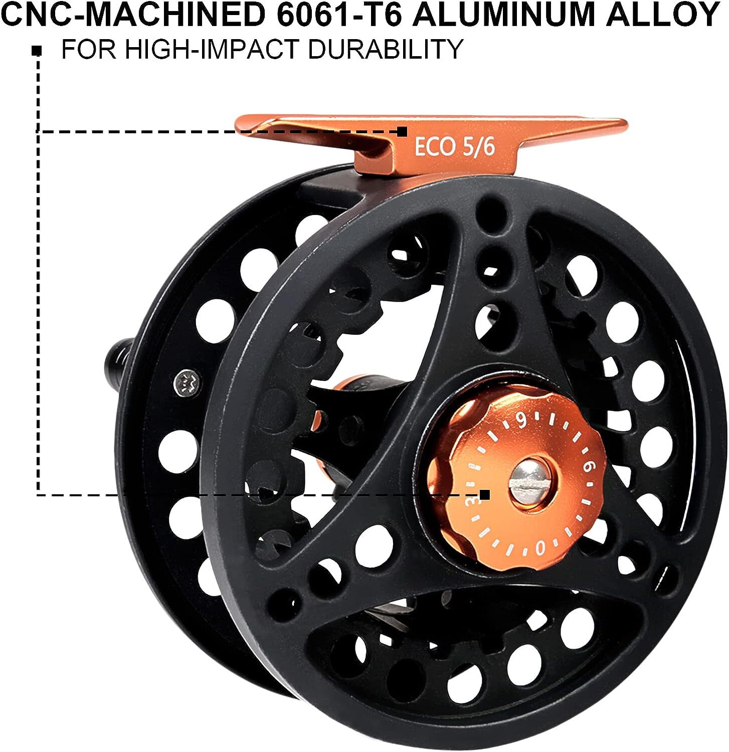Maxcatch ECO Large Arbor Fly Fishing Reel 2/3/4/5/6/7/8WT Aluminum Hand-Changed