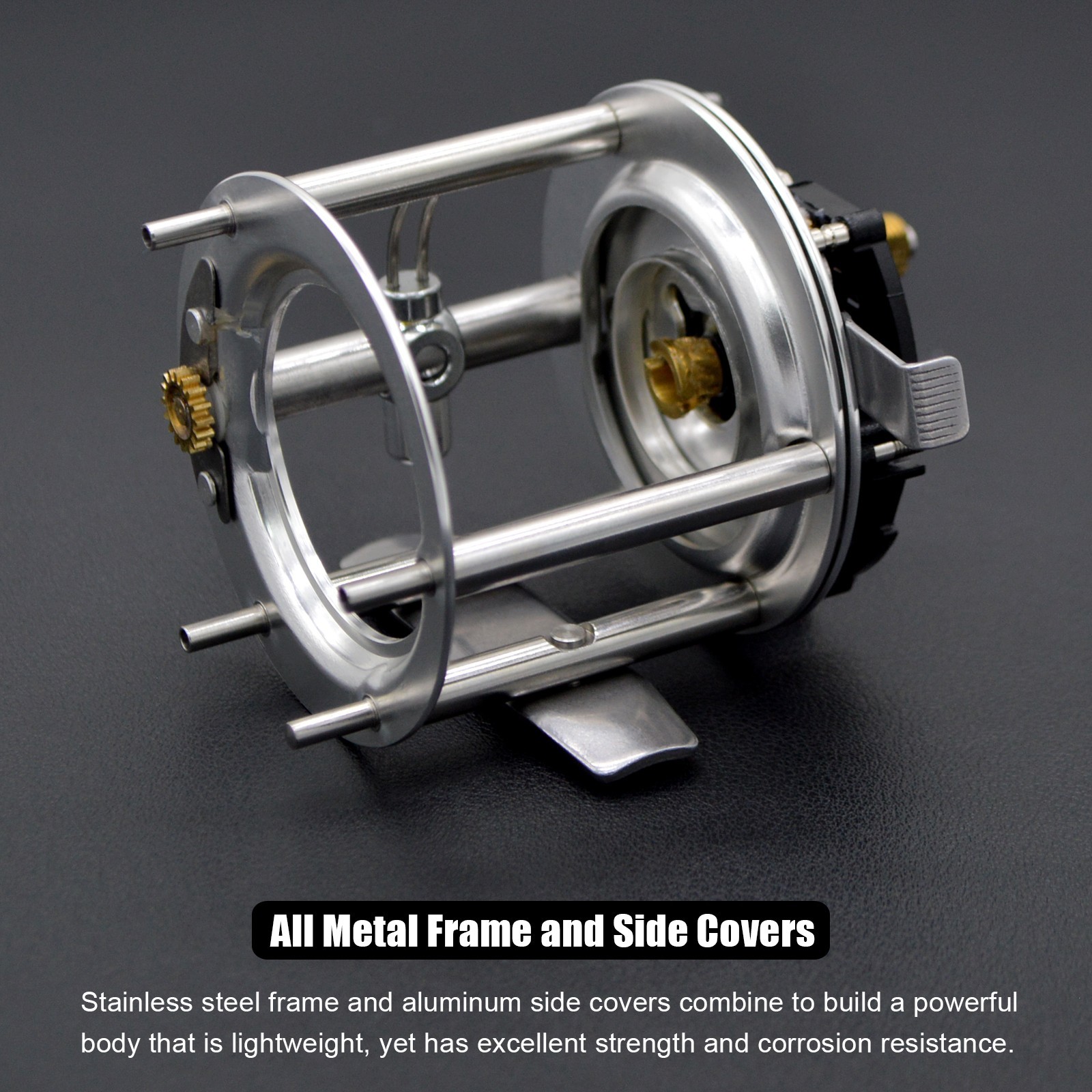 Baitcast Round Reel Saltwater Casting Fishing 17LB Max Drag Double Paddle Handle