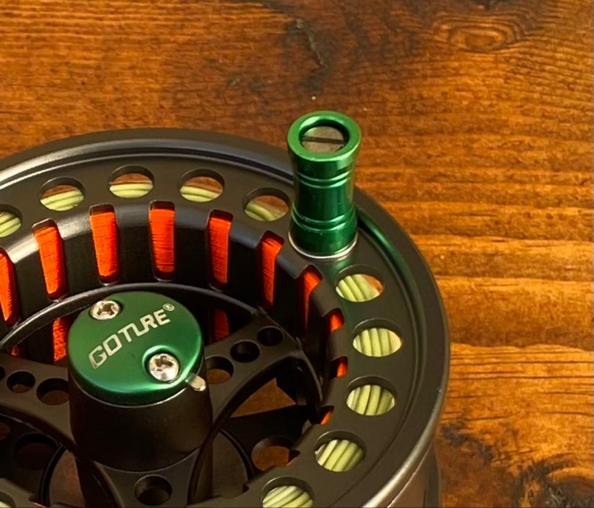 GOTURE Fly Reel 5/6 CNC Machined Aluminum Gray Green WF5 Line 3.35in Diameter
