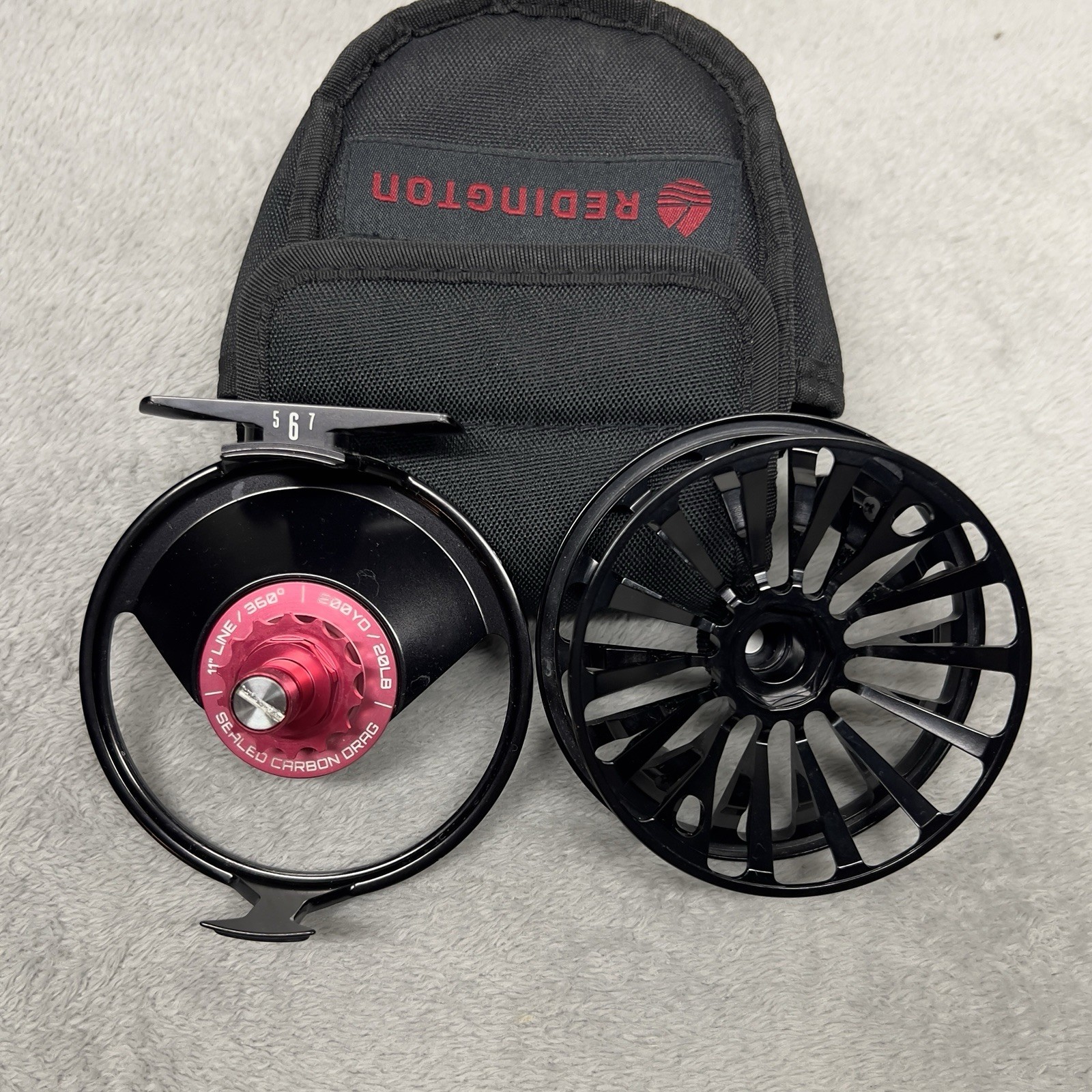 Redington GRANDE Fly Reel 5/6/7wt Large Arbor Black Aluminum Sealed Torque
