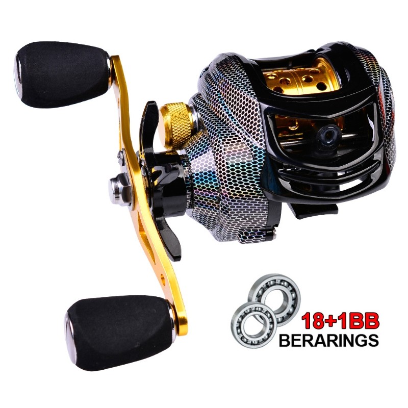 Baitcasting Reel Adjustable Fishing Reel High Speed Easy Fishing Brake System