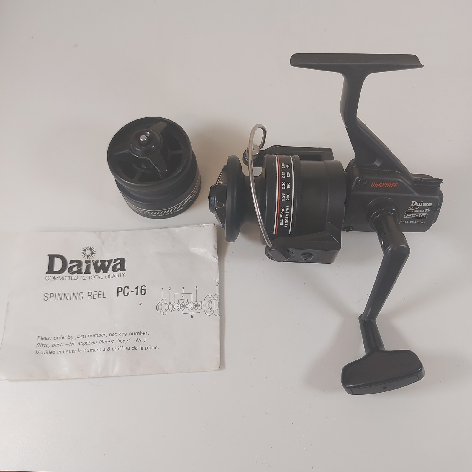 Daiwa Fishing Reel PC-16 Procaster Spinning River Freshwater Match Fishing Black