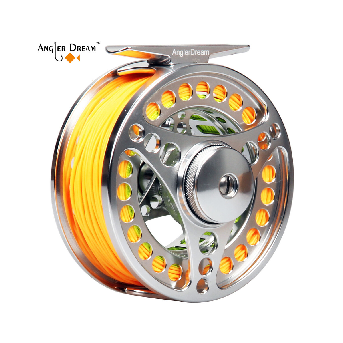 5/6WT Upgrade CNC Machined Fly Fishing Reel With WF 5F Orange Fly Line Combo