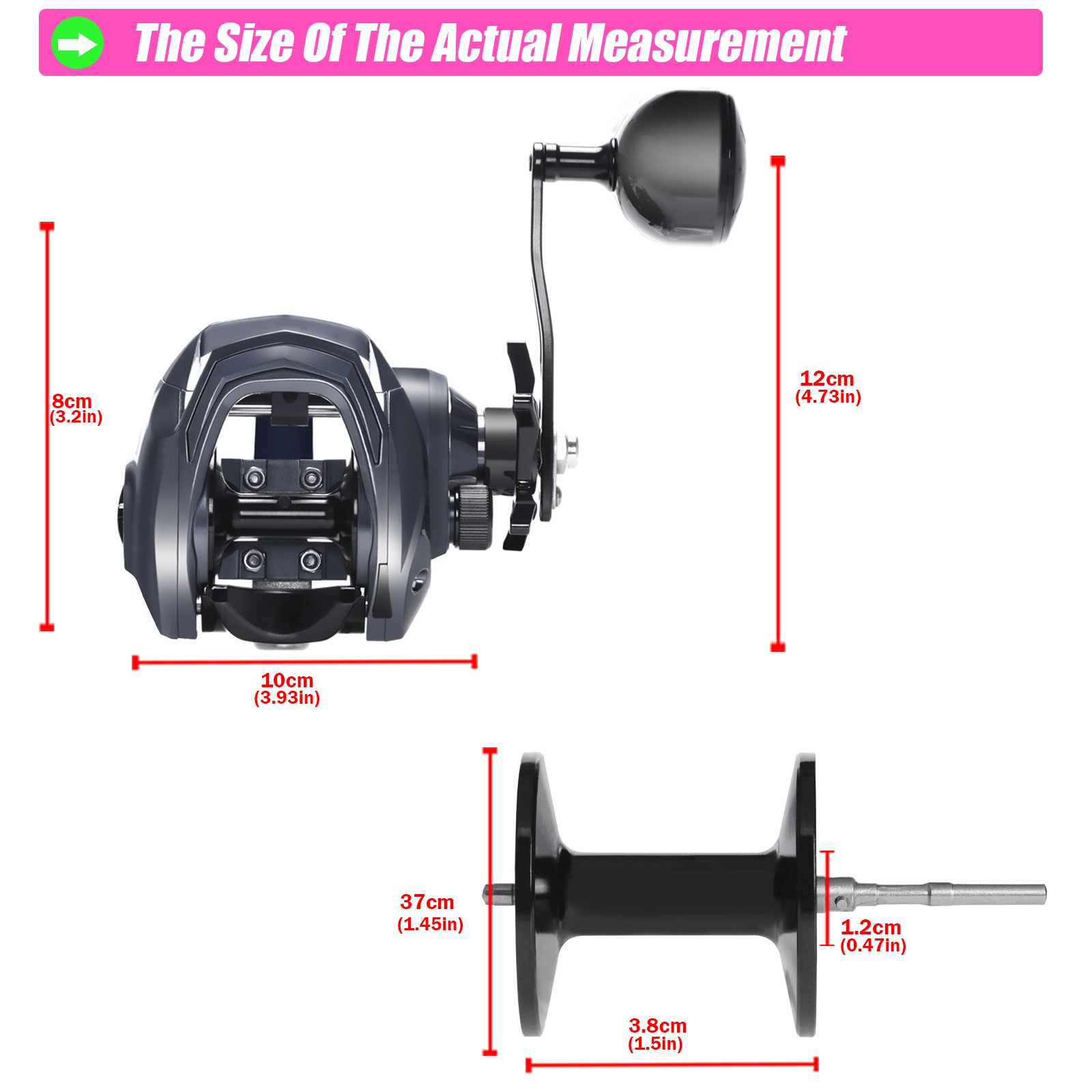 Sea Fishing Large Baitcasting Fishing Reel Saltwater Waterproof 15KG Drag Metal