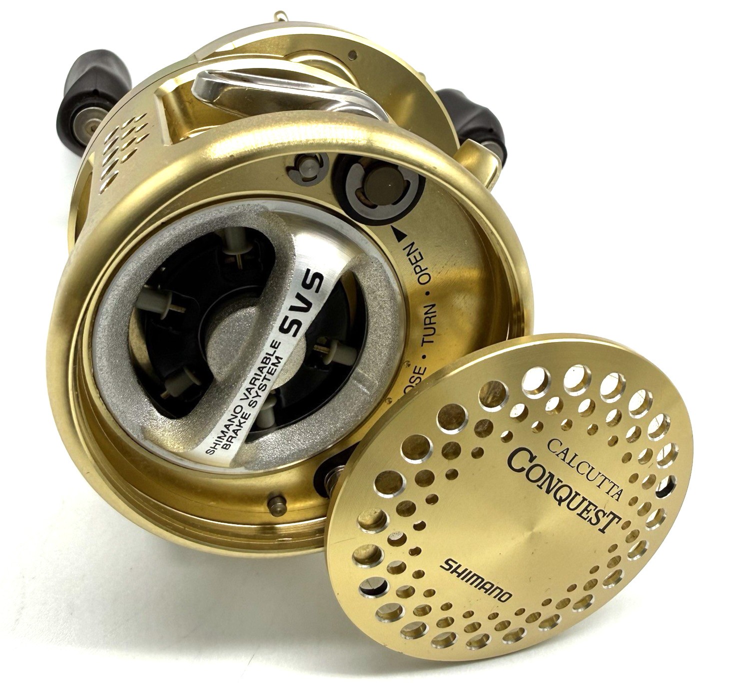 Shimano 00 CALCUTTA CONQUEST 201 Left Bait Casting Reel In Box „Near Mint“ JAPAN