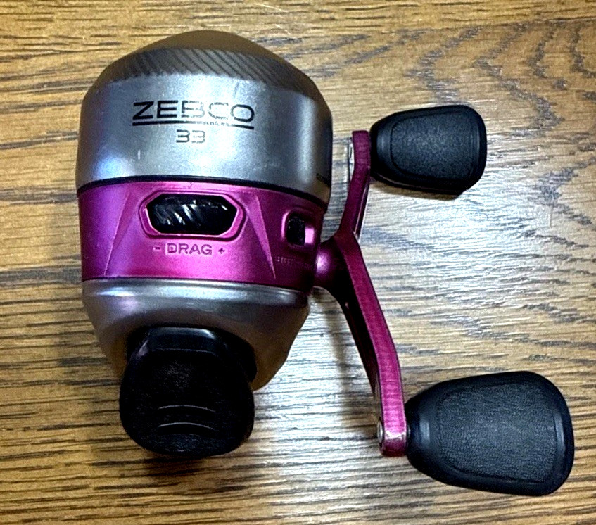 ZEBCO 33 NL PINK BAND SPINCAST FISHING REEL