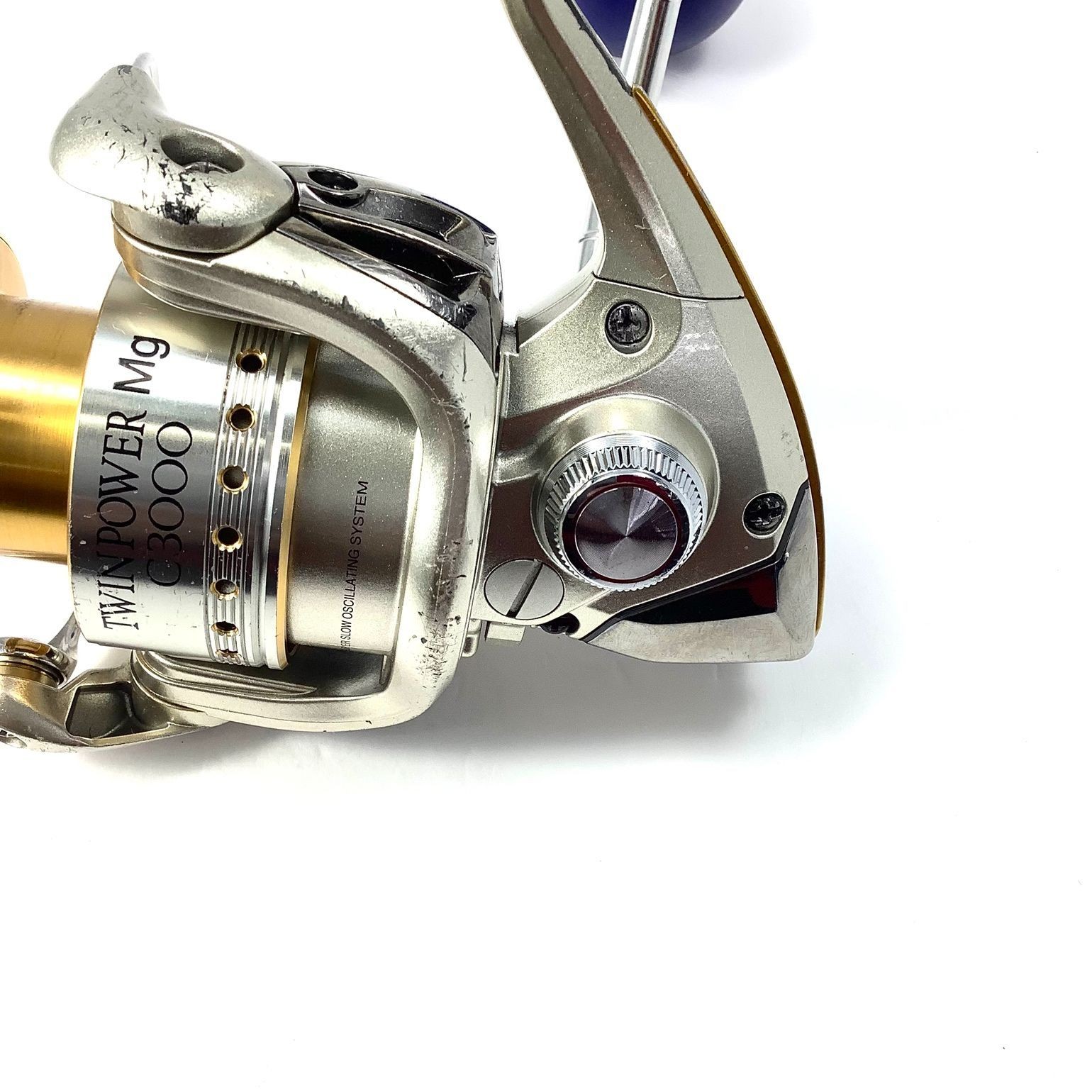 [Used] Shimano Twin Power Mg C3000 Yumeya Custom Handle RHW Fixed – From JAPAN