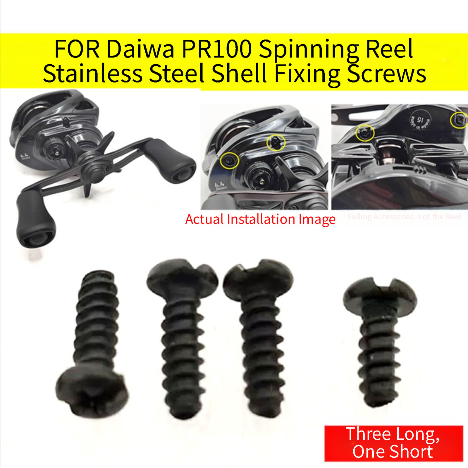 Passgenaue Edelstahlschraube für Daiwa für PR100 PD106 Rollenmontage