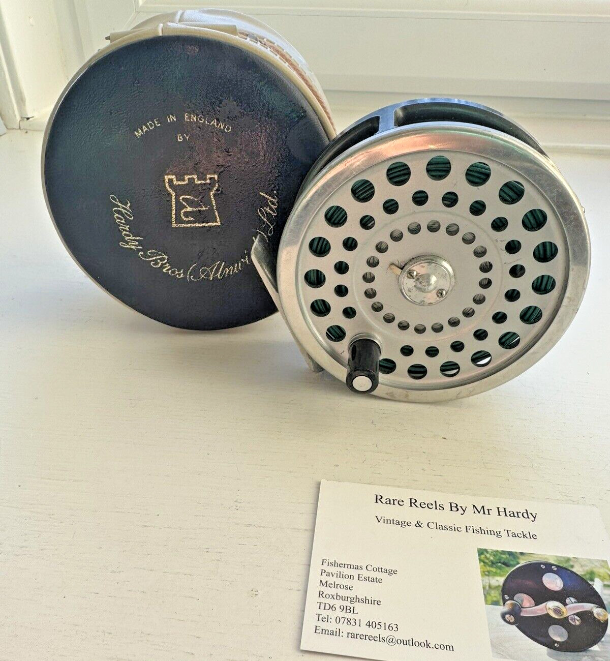 Vintage Hardy Marquis Salmon Number 1 Fly Reel with Zipped Case & DT10 Wet Cel 1
