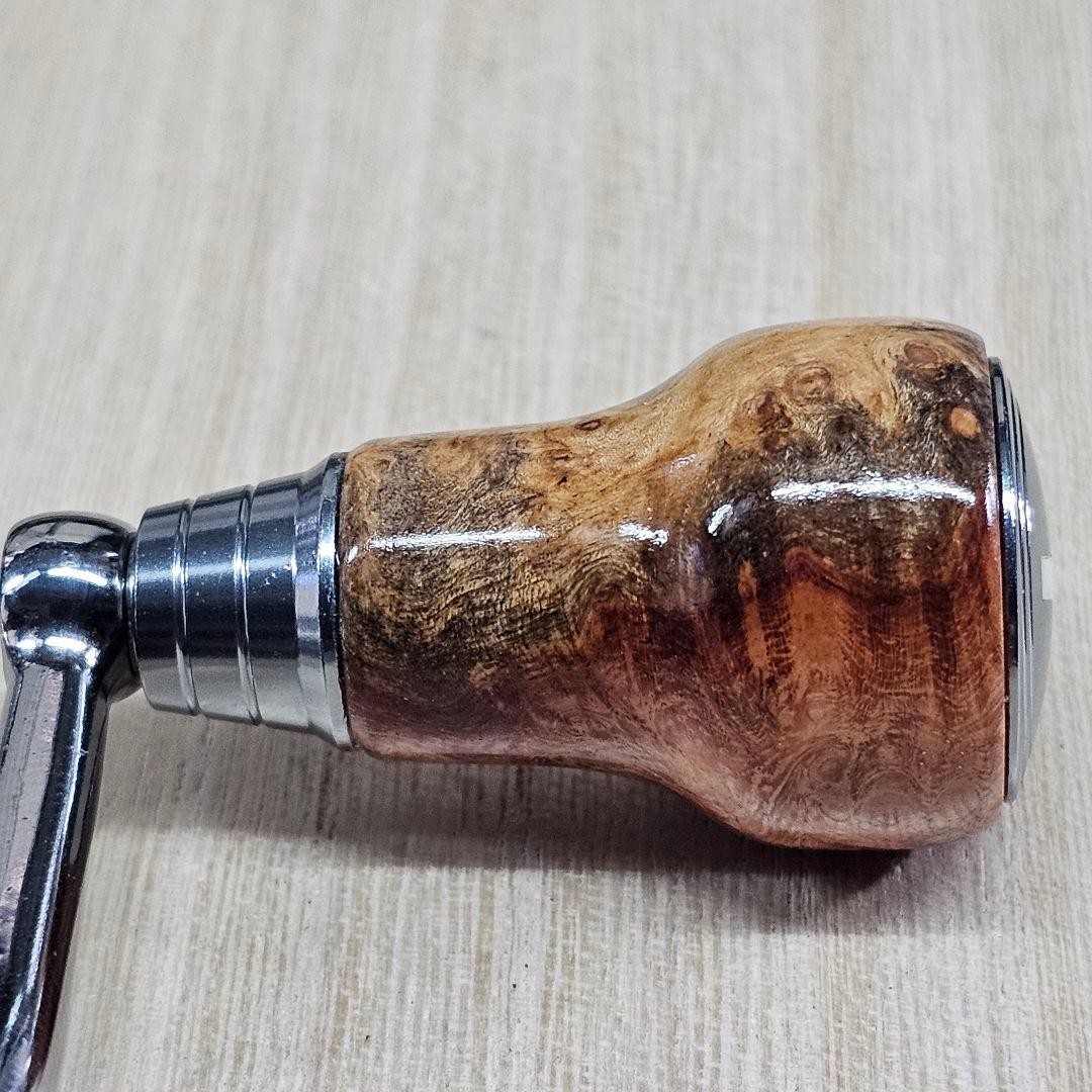 „Quarin knob (red, white, blue) round type S“ handmade wood handle knob/Shimano