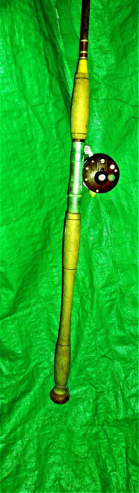 Deep Sea Salt Water Fishing Pole & Penn Peerless No. 9 Reel Vintage