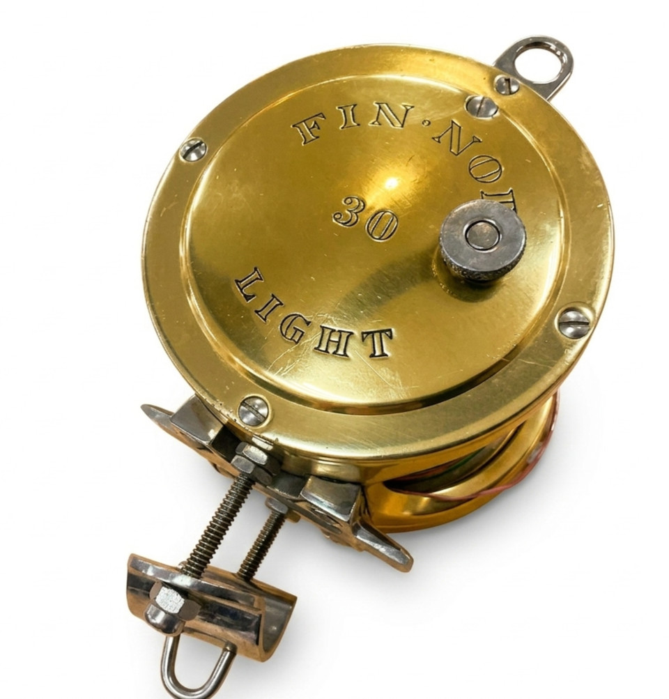 FIN-NOR Light 30 Big Game Trolling Reel Gold Saltwater Fishing Used Japan