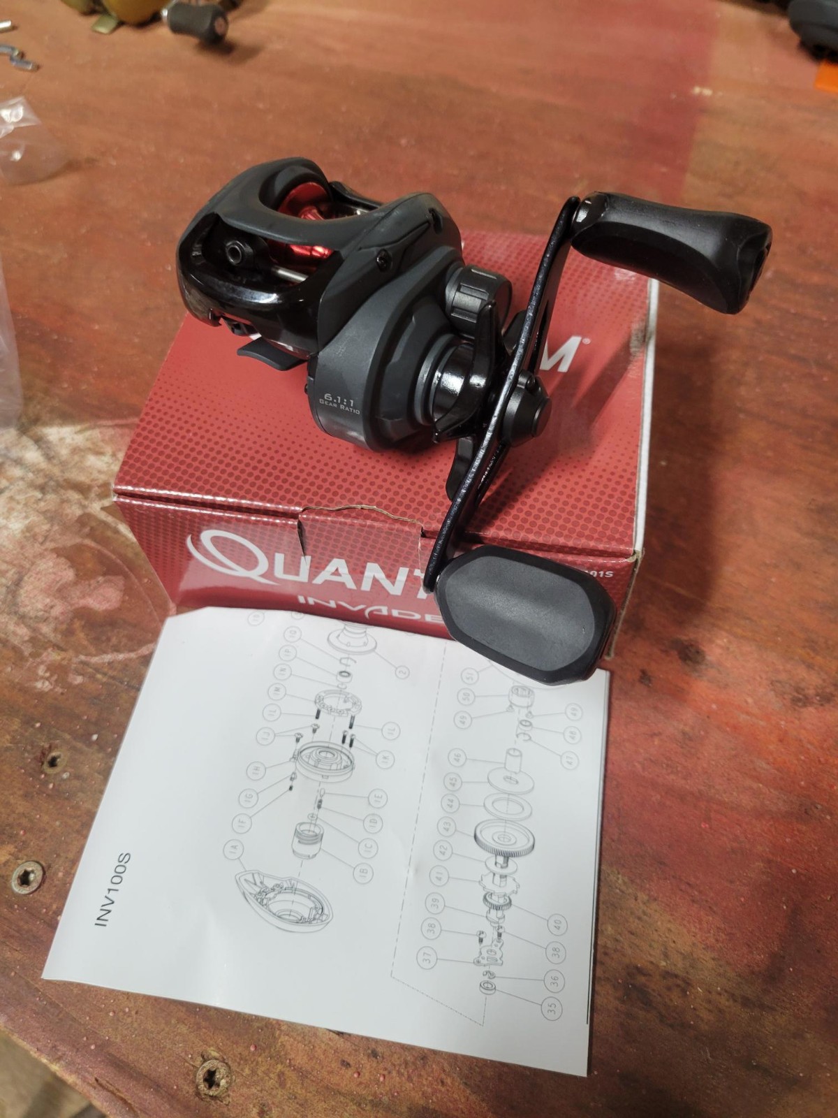 QUANTUM INVADE INV101S 6.1:1 GEAR RATIO LEFT HAND BAITCAST REEL