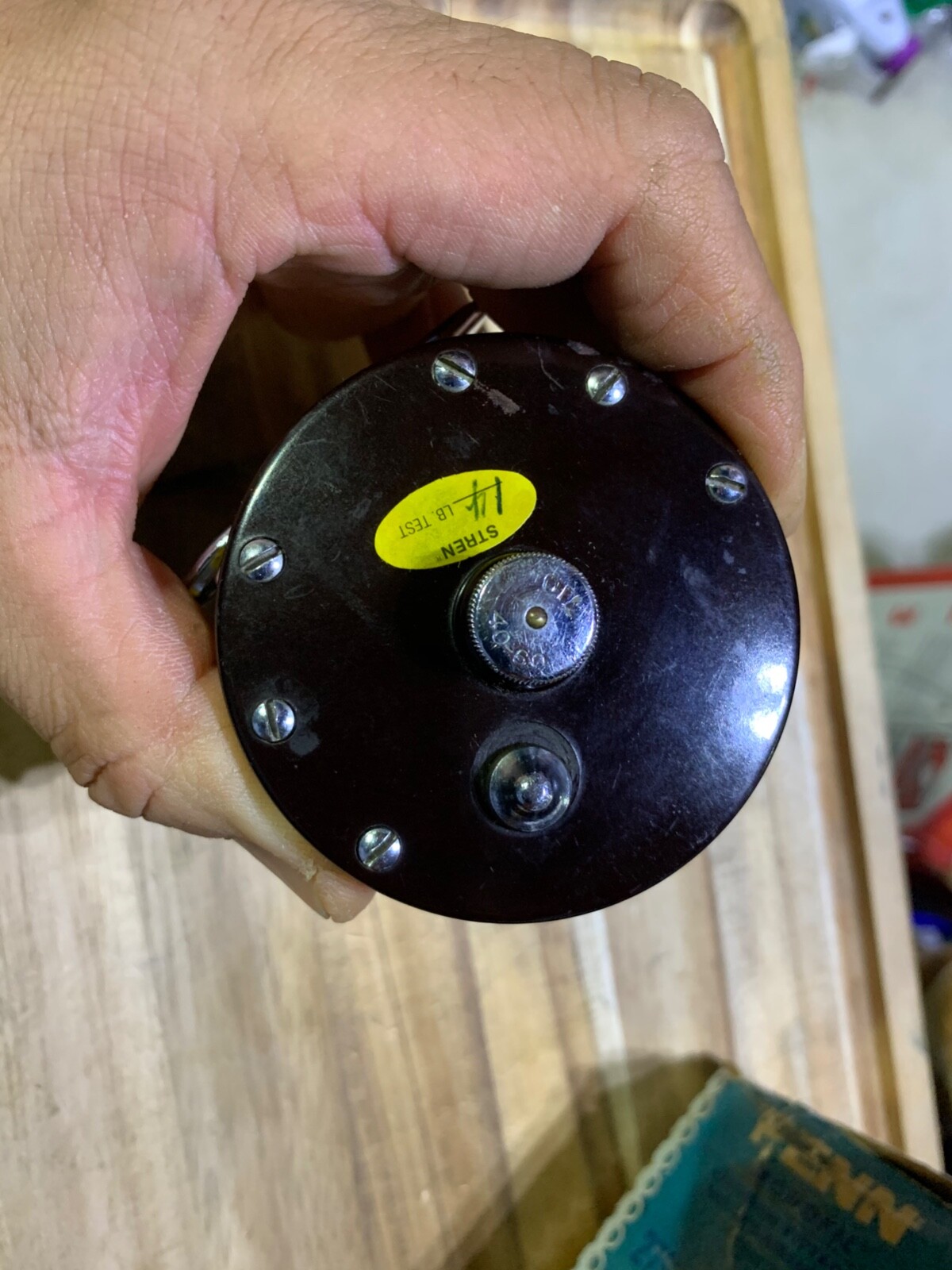 Penn 27S box with 27 fishing reel made in USA (lot#20445)