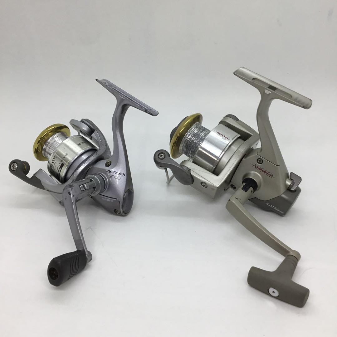 Shimano Aero Rex 2000 & Mamiya Ouster SS-900 Spinning Reels Set Used