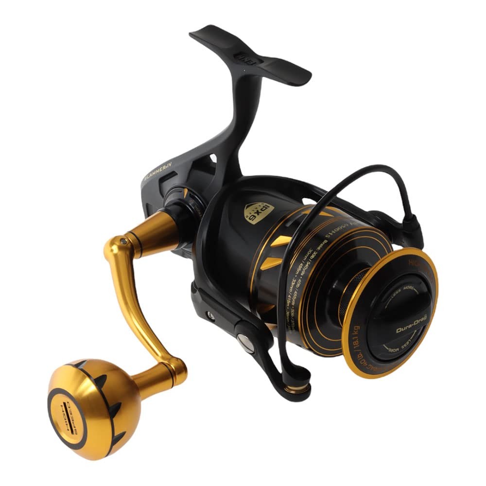 PENN SLAMMER IV 6500HS Spinning Reel New in Box Both Handed Metal Gold Black