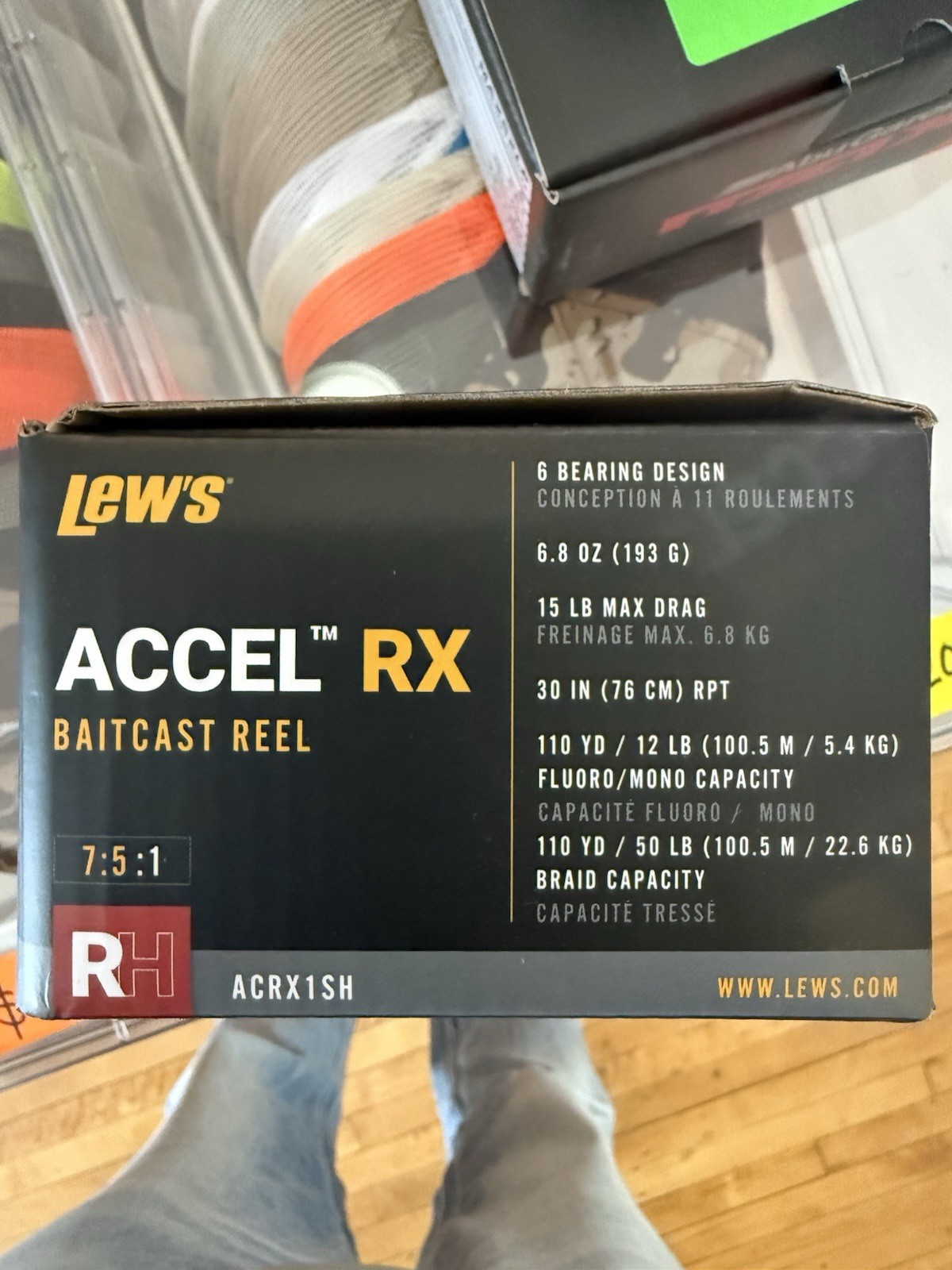 Lews Accel RX 7.5 Baitcasting Reel Right Hand