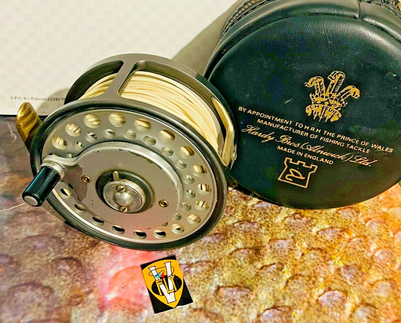 Rare Vintage Hardy Brothers Silent Check Husky Fly Reel with Hardy Case