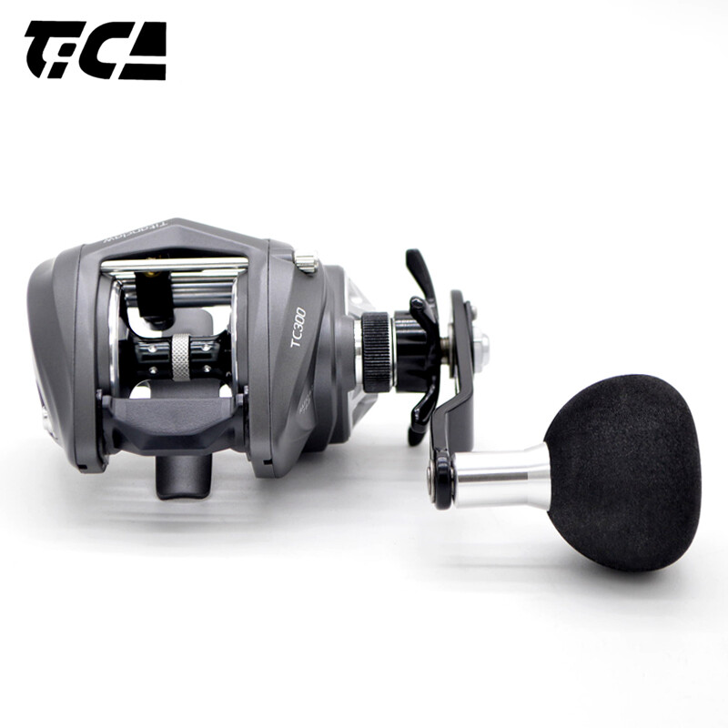TICA Saltwater Fishing Aluminum Body 15KGs Drag Baitcasting Reel w/ Crank Handle