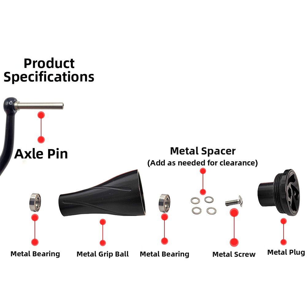 Fishing Accessory Reel Power Knob CNC Machined Ergonomic Water-drop Shape