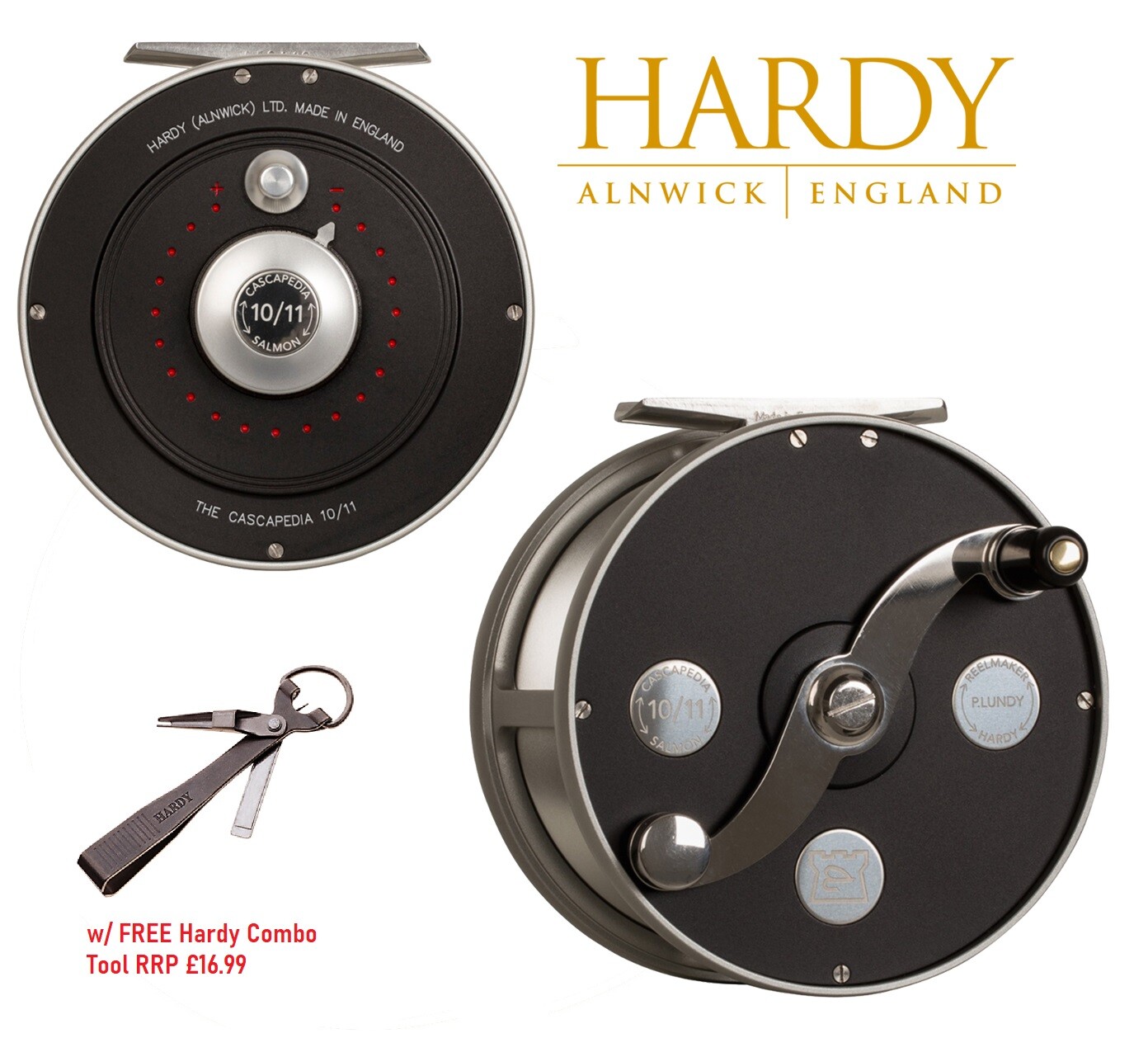 Hardy Cascapedia Classic Fly Fishing Reel Trout / Salmon Reels + FREE Combo Tool