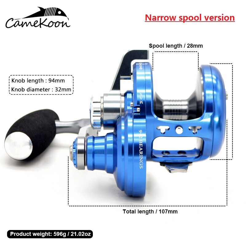 CAMEKOON Lever Drag Big Game Offshore Seafishing Multiplier Jigging Fishing Reel