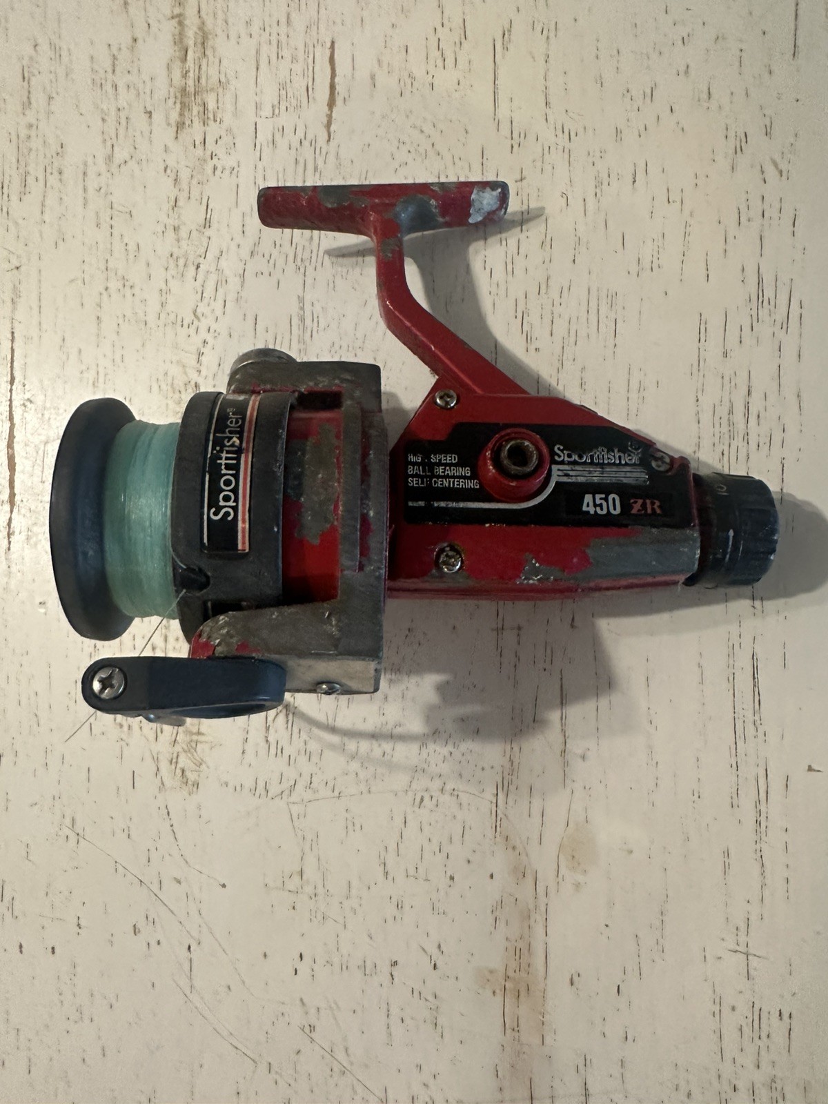 Sportfisher 450 ZR Spinning Reel – Red – High Speed Graphite Spool ~ Vintage