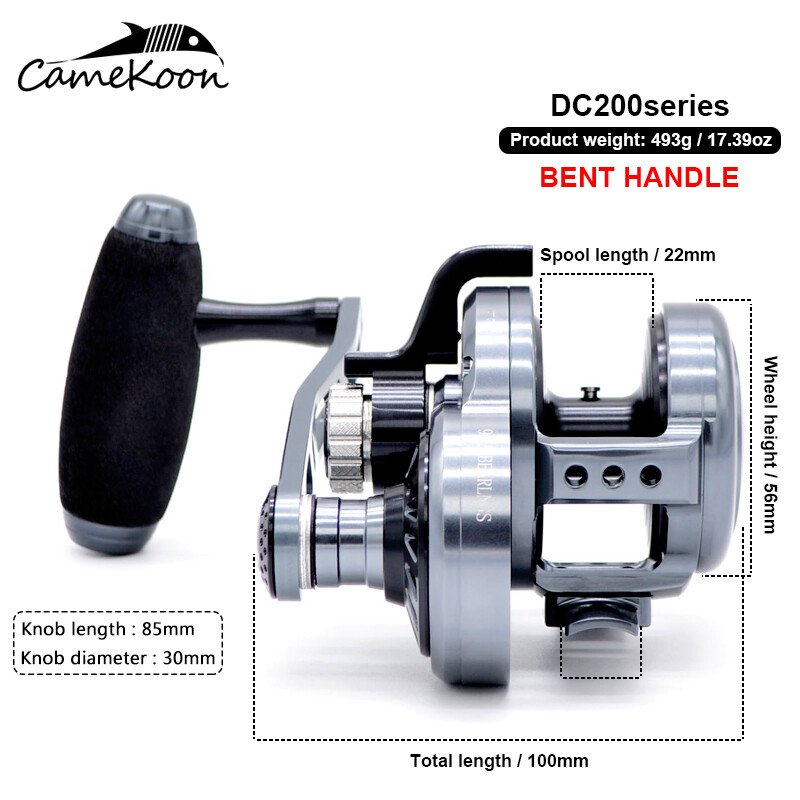 CAMEKOON 32KG Lever Drag Saltwater Conventional Fishing Multiplier Sea Boat Reel
