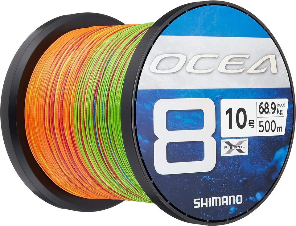 Shimano OCEA 8 PE #1.5-12 eight Braid Line Max 173lb 200-500m Multicolor Japan!!