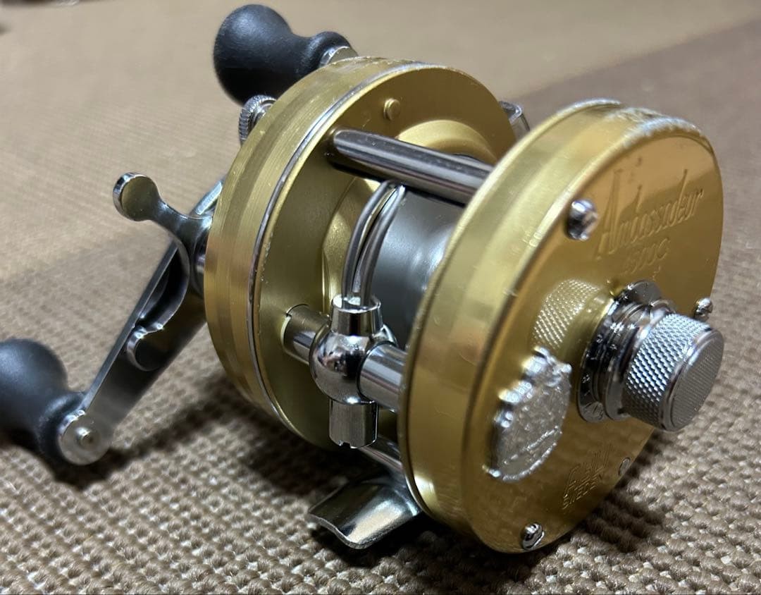 Ambassadeur 4500C Classic Fishing Reel Gold 09 0009 / 52 Overhauled Unused