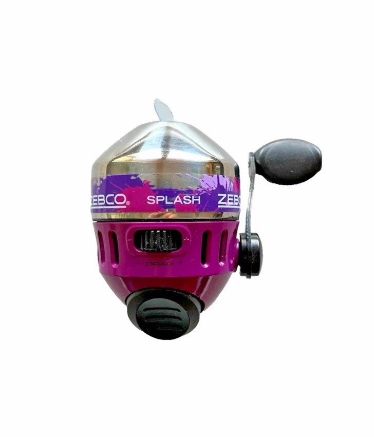 ZEBCO SPLASH Purple Spincast Reel 3.4:1 Gear Ratio 1 BB 10 lb test line