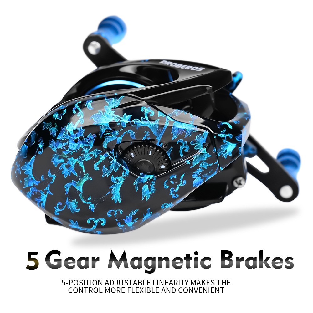 7.2:1 Gear Ratio Metal Fishing Reel Right/Left Hand 3+1BB 8kg/17.64LB Max Drag