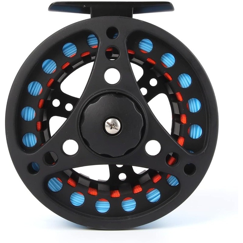 Fly Fishing Reel Aluminum Alloy Large Arbor Teflon Drag Pre-Loaded Line New